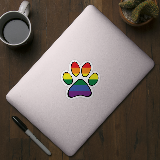 Gay Pride Paw by HyperOtterDesigns